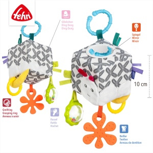 Fehn Activity-Wurfel Raupe Cub de Activitate pentru Bebelusi cu Elemente Sensoriale 10x10 cm - Img 5
