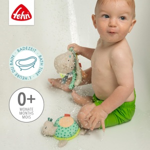 Fehn Bade Schwamm Schildkrote 054552 Jucarie Baie pentru Bebelusi si Copii 14 cm - Img 3