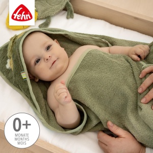 Fehn Kapuzenbadetuch Chameleon 042498 Prosop bebe cu gluga 80x80 cm material moale - Img 3
