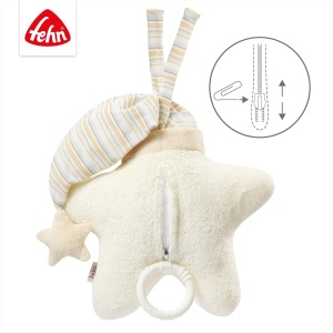 Fehn Music Box Baby Sleep Aid Star - Cutie muzicala cu jucarie detasabila pentru agatat - Melodie de ajutor pentru somn "Stii cate stele mici in picioare" - Jucarii pentru bebelusi si copii de la 0+ luni - Img 5