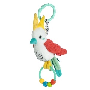 Fehn Zwitscher-Vogel 049060 Jucarie Interactiva pentru Bebelusi cu Sunete si Elemente Tactile