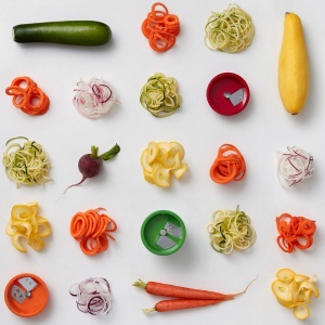 Feliator de legume OXO Good Grips cu 3 lame din inox, multicolor - Img 6