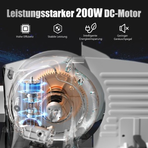Feliator electric de alimente YASHE cu motor de curent continuu silentios, feliator de paine de 200 W, lame duble din otel inoxidabil de 19 cm, grosime de taiere reglabila de 0-15 mm, ideal pentru carne, branza, paine si legume - Img 2