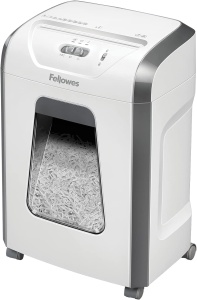 Fellowes Shredder, Distrugator de hartie pentru 12 coli de taiere a particulelor, TUV SUD + GS Certified Shredder P4, Shredder Office & Home Office, Powershred FS-12C, 19L Trash Credit Card Alb - Img 7