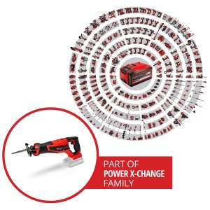 Ferastrau universal cu acumulator profesional Einhell TP-AP 18/28 Li BL-Solo Power X-Change (18 V, fara perii, inaltime de ridicare de 28 mm, 2.500 min-1, adancime de taiere lemn de 20 cm, maner rotativ, fara baterie) - Img 2