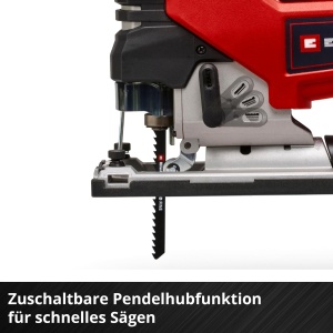Ferastrau vertical cu acumulator Einhell Professional TP-JS 18/135 Li BL Power X-Change (18 V, adancime de taiere 135 mm in lemn, inaltime de ridicare 26 mm, fara perii, inclusiv panza de ferastrau, fara baterie si incarcator) - Img 9