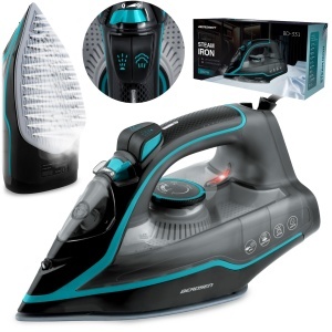 Fier de calcat Berdsen 2600W cu talpa ceramica si rezervor 230 ml, verde - Img 2