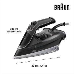 Fier de calcat Braun FreeStyle 5 SI5188BK 2800W Abur vertical Talpa FreeGlide 3D Negru - Img 3