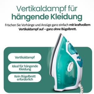 Fier de calcat Emerio SI-110298.4, 2000W, talpa ceramica, rezervor 200ml - Img 3