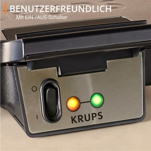 Fier de vafe Krups FDK Iconic 850 W placi antiaderente acoperite cu ceramica design iconic depozitare verticala usor de utilizat negruotel inoxidabil  - Img 7