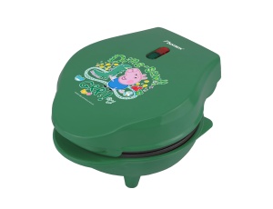 Fier de vafe Peppa Pig "George", mini fier de vafe in designul unic George Pig, pentru petreceri de ziua copiilor, Paste si Craciun, dimensiune vafe: O 10cm, produs cu licenta oficiala, culoare: verde - Img 2