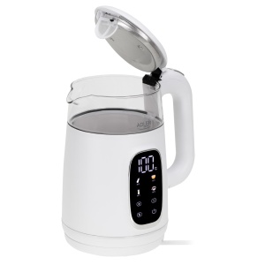 Fierbator Adler cu setare a temperaturii 2200W - Ceainic de apa 1.7L cu afisaj LED si panou tactil - 5 programe de temperatura - cu functie de mentinere la cald - Ceainic cu filtru - Img 3