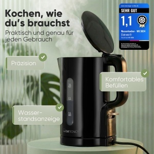 Fierbator apa Clatronic WK 3834, 1L, 900W, BPA liber, negru - Img 6