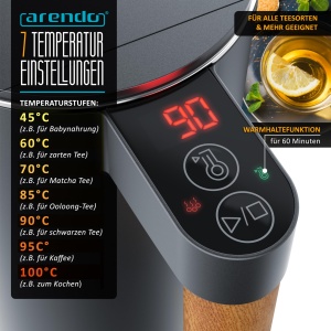 Fierbator Arendo Cool Grey 15L Temperatura Reglabila BPA-Free - Img 3