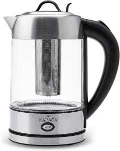 Fierbator de apa Karaca Inox 1.7L, 2200W, cu LED si functie de mentinere a caldurii