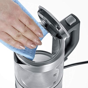 Fierbator de sticla SEVERIN Mini 0,5 L, puternic si compact in design de inalta calitate, ceainic electric cu filtru de calcar, otel inoxidabil/negru, WK 3472 - Img 10