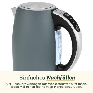 Fierbator electric Cuisinart SmartElite 1,7 L 3 kW Denim cu control temperatura - Img 5