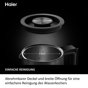 Fierbator electric Haier HKE5A, inox, 1.7L, 2200W, 7 temperaturi - Img 8