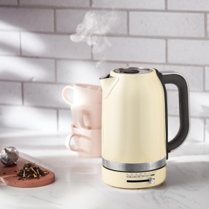 Fierbator electric KitchenAid 1,7L 2400W cu reglare temperatura 50-100C Creme - Img 2