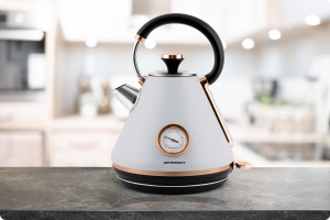 Fierbator retro cu termometru, 1.7L, 2200W, gri - Img 6