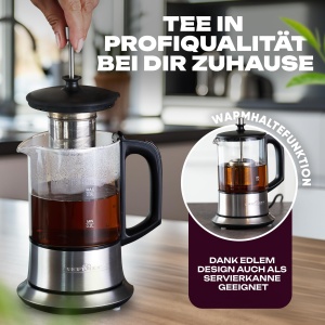 Fierbator si infuzor ceai ProfiCook PC-TK 1165, 0.5L, 1100W, sticla si otel inoxidabil, BPA-free - Img 3