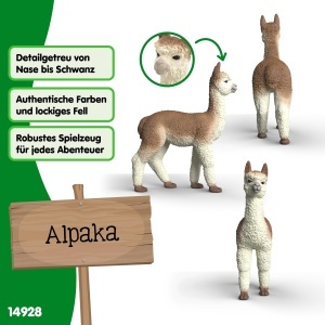 Figurina Alpaca Schleich Farm World 14928, 8 x 2 x 8 cm, pentru copii de la 3 ani - Img 3