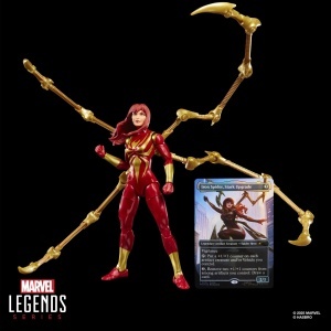 Figurina de actiune Hasbro Marvel Legends Mary Jane Watson Iron Spider, 15 cm, 7 accesorii - Img 4