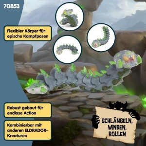 Figurina de colectie Schleich ELDRADOR Steinwurm 70853, 26 x 5 x 4 cm, pentru copii de la 7 ani - Img 4