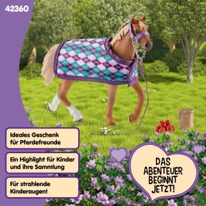 Figurina de joc Schleich Cal Englez cu patura colorata 42360 - Img 5