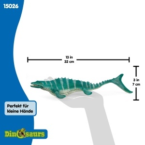 Figurina Dinosaur Schleich Mosasaurus 15026, 32 x 12 x 7 cm, Verde - Img 7