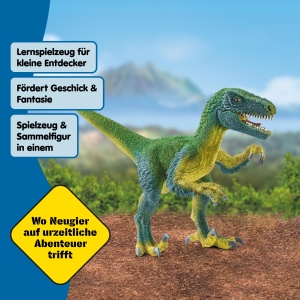 Figurina Dinosaur Schleich Velociraptor 14585, 18 x 6 x 10 cm, Detalii Realiste - Img 4