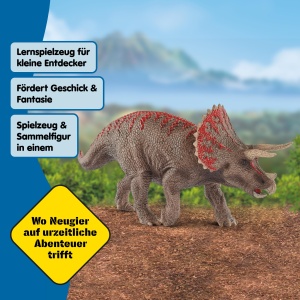 Figurina Dinosaur Triceratops Schleich Detalii realiste, 21 x 5 x 10 cm - Img 3