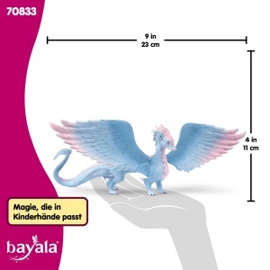 Figurina Dragon Schleich BAYALA Kristalldrache, 32 x 25 x 15 cm, Albastru-Roz - Img 5
