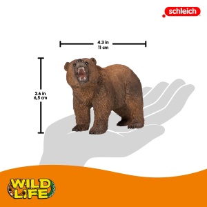 Figurina Grizzly Bear Schleich WILD Life, 5 x 11 x 7 cm, detaliata si educativa - Img 2