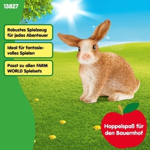 Figurina Iepure Schleich Farm World 13827, 4 x 3 x 4 cm, Culoare Maro - Img 4
