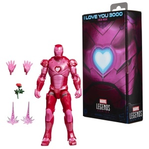 Figurina Iron Man I Love You 3000, Marvel Legends, 15 cm, design roz - Img 3