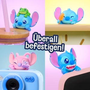 Figurina Mini Disney Stitch Attachmeez 5 cm cu Display Surfbrett, Just Play - Img 3