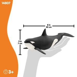 Figurina Orka Schleich WILD LIFE, 10 x 20 x 7 cm, Detalii realiste - Img 5