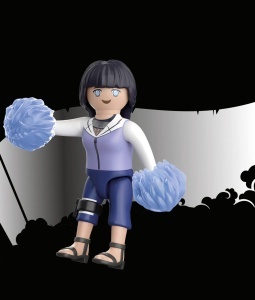 Figurina PLAYMOBIL Naruto 71110 Hinata, costum alb-lila, pantaloni albastri, accesorii incluse - Img 2