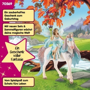 Figurina Schleich BAYALA Eyla cu Unicorn, 3 Piese, pentru Copii de la 5 Ani - Img 6