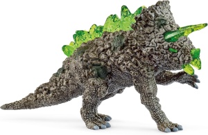 Figurina schleich ELDRADOR Steintriceratops, 7 x 17 x 10 cm, 3 hornuri cristal