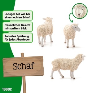 Figurina Schleich Oaie 13882, 4 x 9 x 6 cm, pentru copii de la 3 ani - Img 2