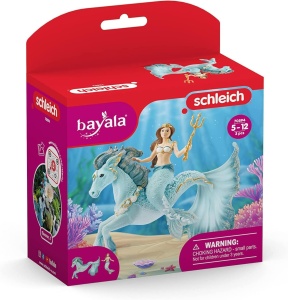 Figurina Sirena Eyela Schleich BAYALA, cu cal de mare, 3 piese - Img 10
