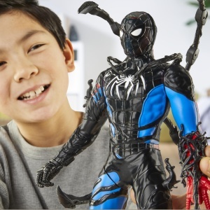 Figurina Spider-Man Venomizat Marvel, 27 cm, cu 6 accesorii, negru - Img 4