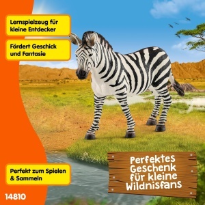 Figurina Zebra Schleich WILD Life 14810, 3 x 12 x 9 cm, Detaliata, Educationala - Img 6