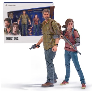 Figurine Action PlayStation Joel si Ellie, 15.2 cm, 19 accesorii