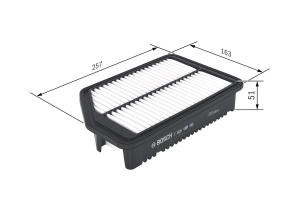 Filtru de aer Bosch pentru automobile - rezistenta la umiditate, dimensiuni 256,6 x 163 x 51,3 mm - Img 6
