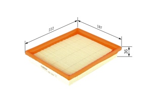Filtru de aer Bosch S0153 pentru masini, rezistent la umiditate, dimensiuni 222x187x36 mm - Img 5