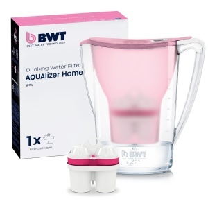 Filtru de apa BWT AQUAlizer Home, cu magneziu, roz, compact