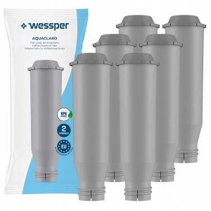 Filtru de apa Wessper AquaClaro pentru cafea, compatibil cu Krups F088, 6 cartuse